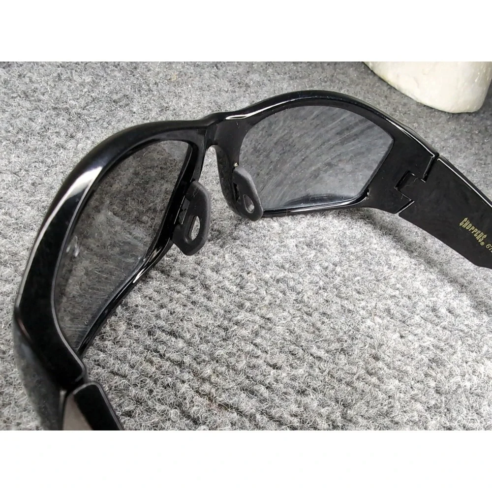 Choppers Biker Mirrored Flame Sunglasses Black And Silver‎ 3D Flames